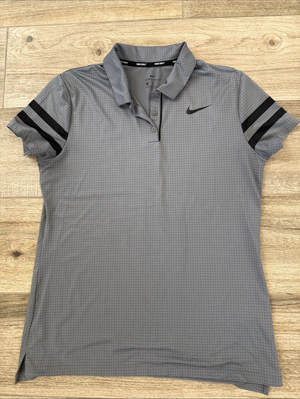 Nike Women’s Dri‑FIT Stretch Pique Golf Polo Limited Pro Edition Rare Black Gray
